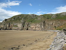 Cliffs on the south side of Brean Down geograph
