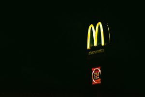 Illuminated McDonald's Sign.