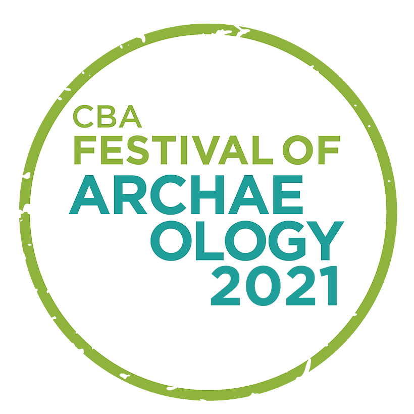 Festival of Archaeology Logo 2021 green circle with text
