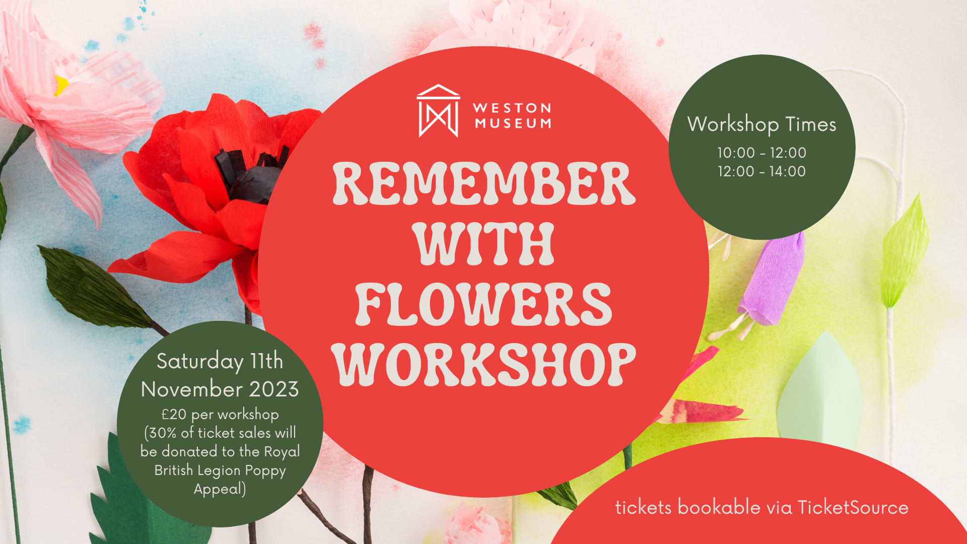 Remember With Flowers Workshop Weston Museum