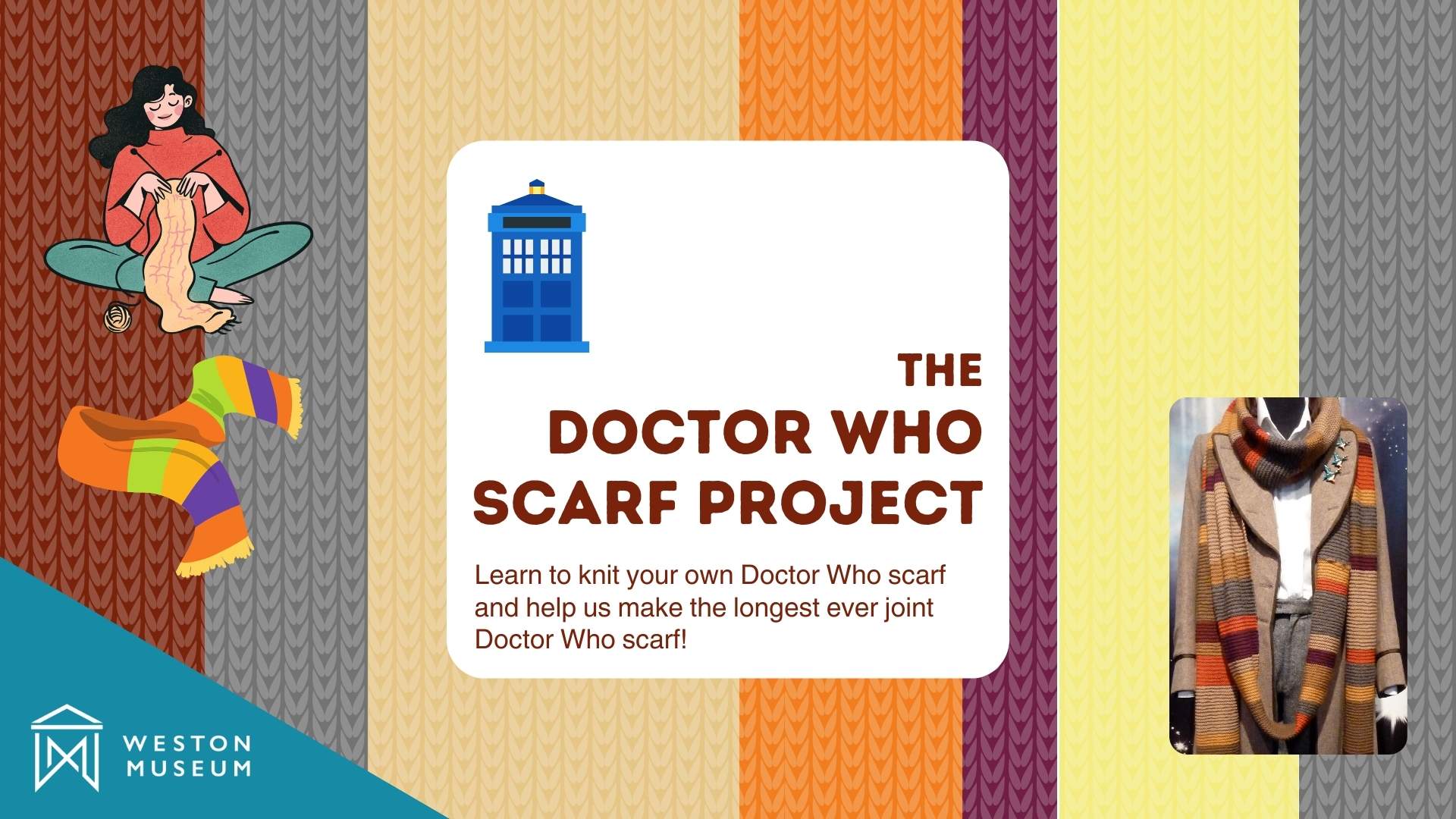 The Doctor Who Scarf Project event header